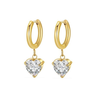 Pozlačeni uhani s srčki