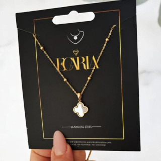 Ženska ogrlica z biserno deteljo