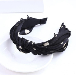 Črn naglavni trak s pikami