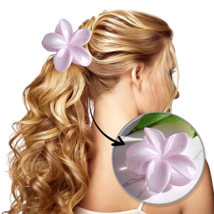 Marmorna vijolična sponka za lase - cvet za lase