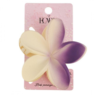 Mat kremno-vijolična sponka za lase - cvet