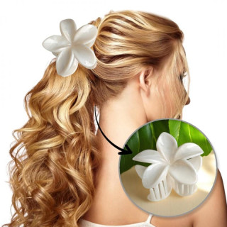 Sponka za lase iz marmorne slonovine - cvet za lase