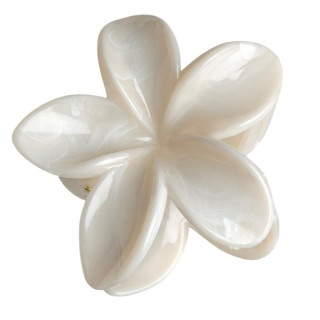 Sponka za lase iz marmorne slonovine - cvet za lase