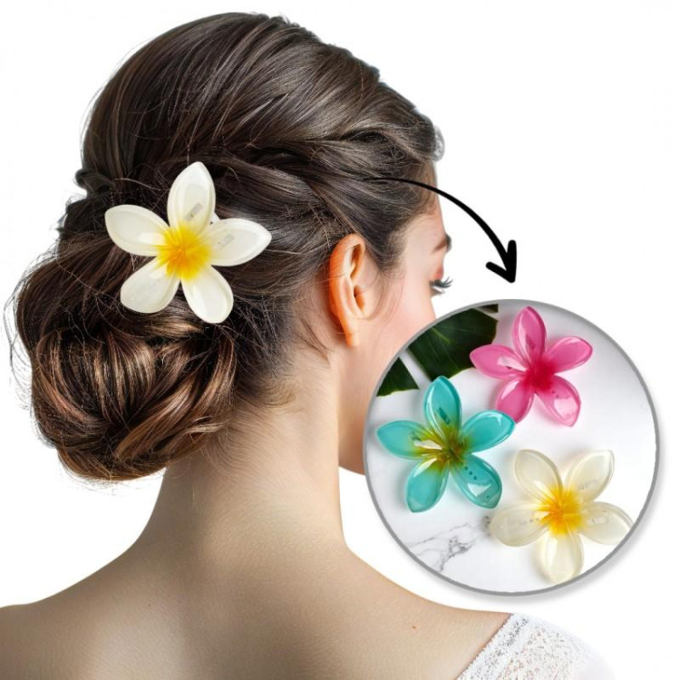 Rumena ombre sponka za lase - cvet