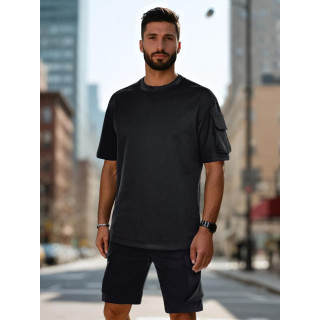 Moška črna trenirka AX0799