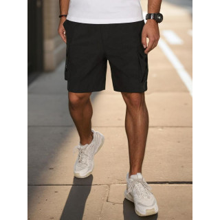 Črne moške kratke hlače z žepi SX2503