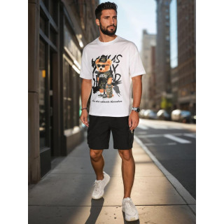 Črne moške kratke hlače z žepi SX2509