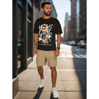 Moške kratke hlače z žepi v kaki barvi SX2511