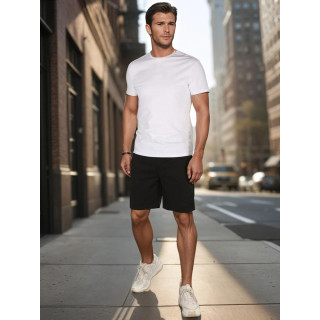 Moške črne kratke hlače iz blaga SX2474