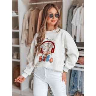 Ženska siva jopa s potiskom BY1503