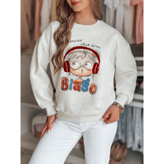 Ženska siva jopa s potiskom BY1503