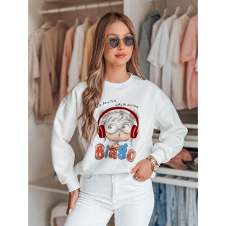 Bela ženska jopa s potiskom BY1504