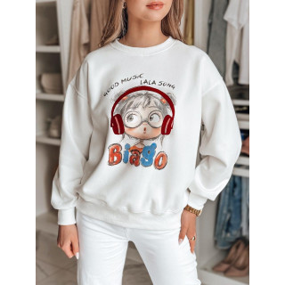 Bela ženska jopa s potiskom BY1504