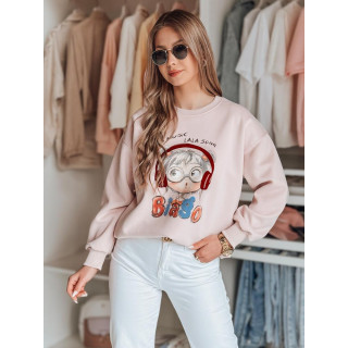 Ženska roza jopa s potiskom BY1505