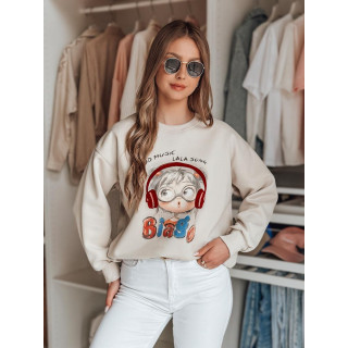 Bež ženska jopa s potiskom BY1506