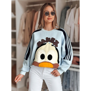 Modra ženska jopa z našitki BY1490