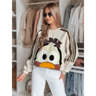 Bež ženska jopa z našitki BY1492