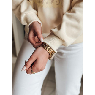 Ženska ecru jopa z medvedki BY1435