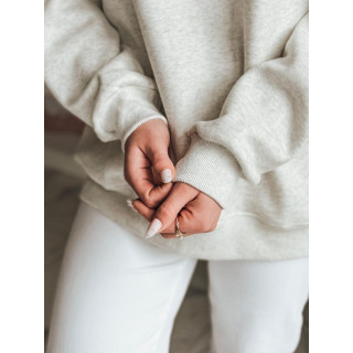 Ženska siva oversized jopa s kapuco BY1440