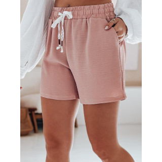 Ženske roza kratke hlače z visokim pasom SY0449