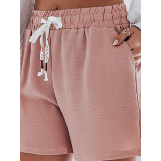 Ženske roza kratke hlače z visokim pasom SY0449