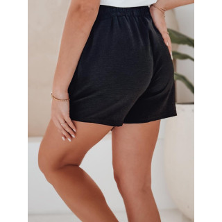 Črne ženske kratke hlače z visokim pasom SY0445