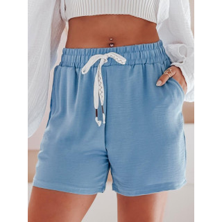 Ženske modre kratke hlače z visokim pasom SY0446