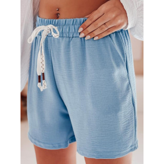 Ženske modre kratke hlače z visokim pasom SY0446
