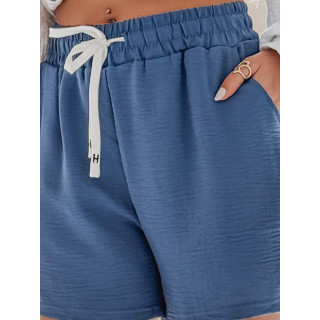 Modre ohlapne ženske kratke hlače SY0440
