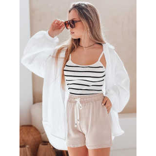 Ženske ohlapne bež kratke hlače SY0441