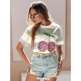 Svetlo modre ženske kavbojke s cirkoni SY0487