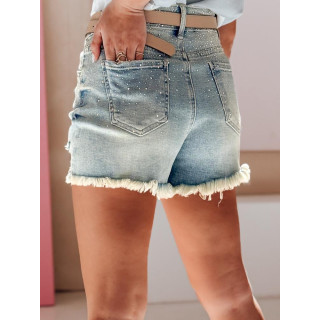 Svetlo modre ženske kavbojke s cirkoni SY0487