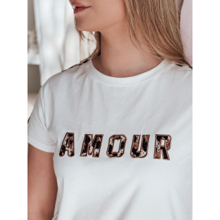 Ženska bela majica z vezenjem RY2856