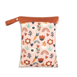 Vodoodporna roza torba z barvitim potiskom