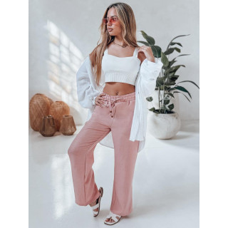Ženske roza hlače iz blaga UY2645