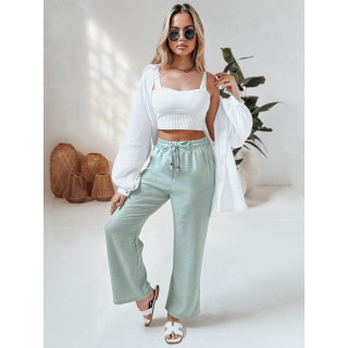 Ženske hlače iz zelenega blaga UY2644