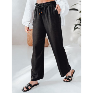 Črne ženske hlače iz blaga UY2641