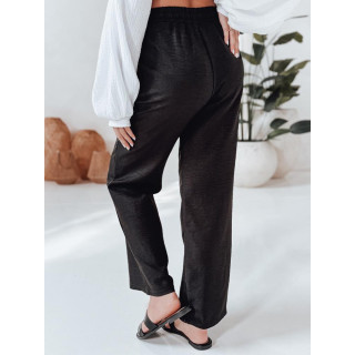 Črne ženske hlače iz blaga UY2641
