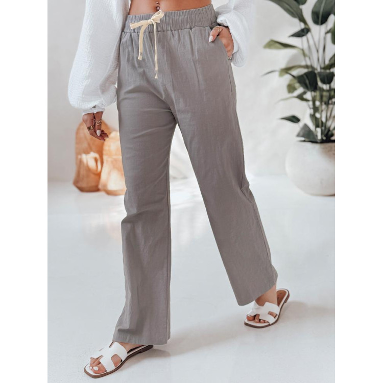 Ženske sive hlače iz blaga UY2650