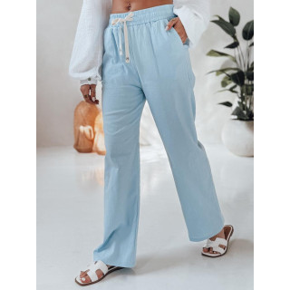 Ženske hlače iz svetlo modrega blaga UY2651