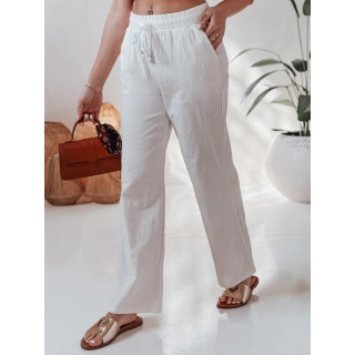 Ženske bele hlače iz blaga UY2652