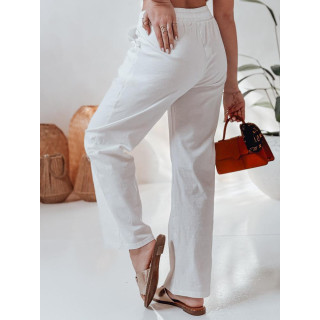 Ženske bele hlače iz blaga UY2652