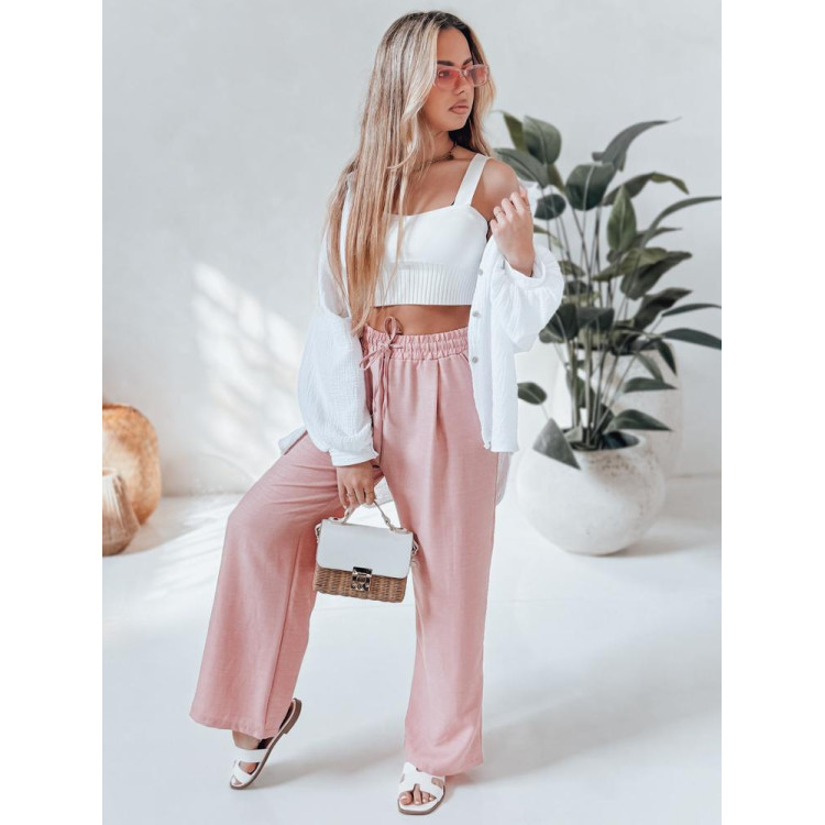 Roza široke ženske hlače UY2663