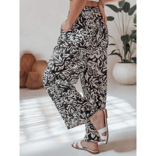 Ženske črne cvetlične hlače UY2634