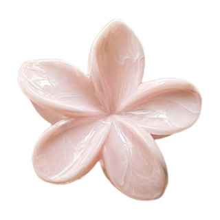 Svetlo roza marmorna sponka za lase - roža za lase