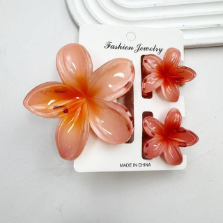 Komplet 3 sponk za lase ombre - rože