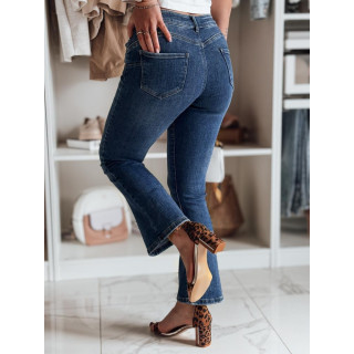 Ženske razširjene kavbojke modre barve UY2473