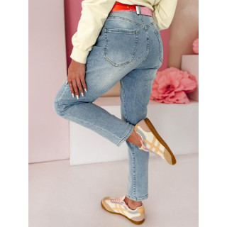 Svetlo modre ženske kavbojke mom fit UY2470