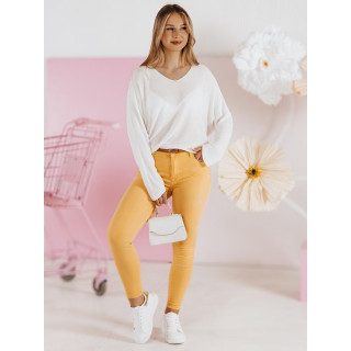 Ženske rumene kavbojke s pasom UY2454