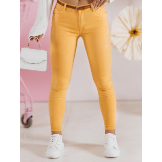 Ženske rumene kavbojke s pasom UY2454